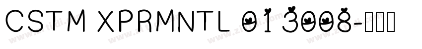 CSTM XPRMNTL 01 3008字体转换